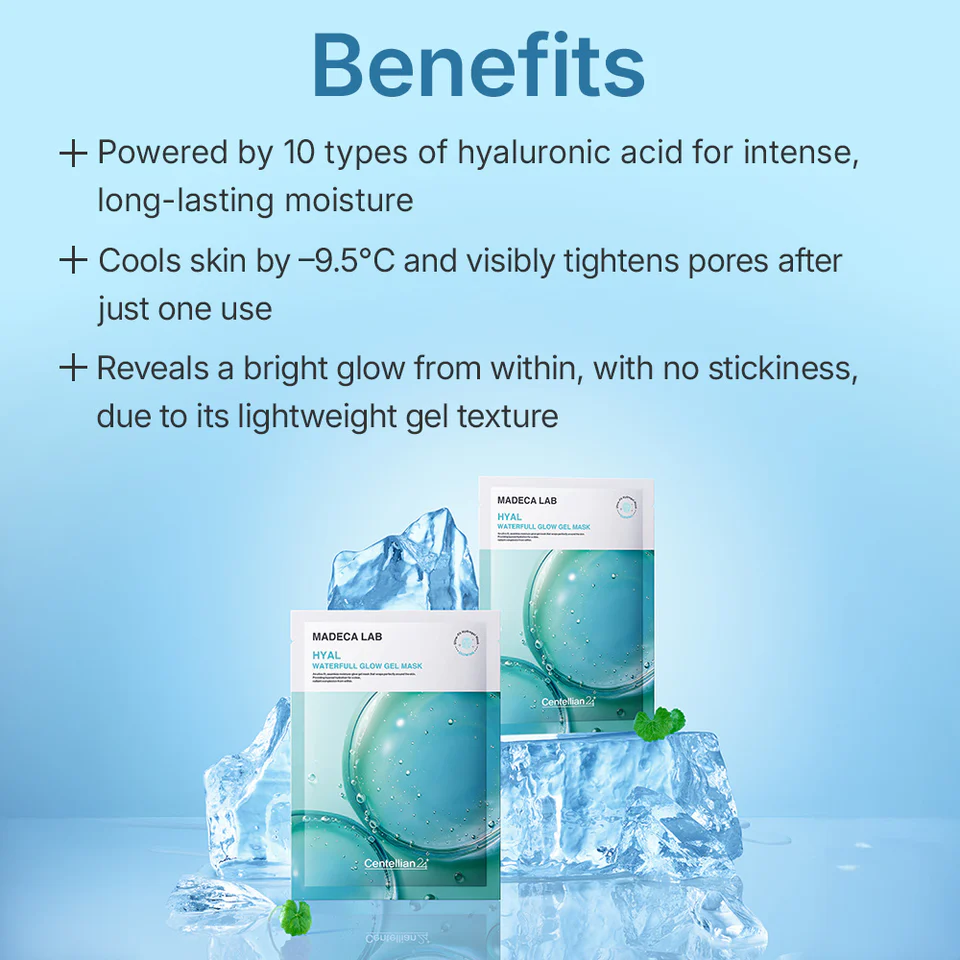 Madeca Lab Hyal Waterfull Glow Gel Mask 5ea