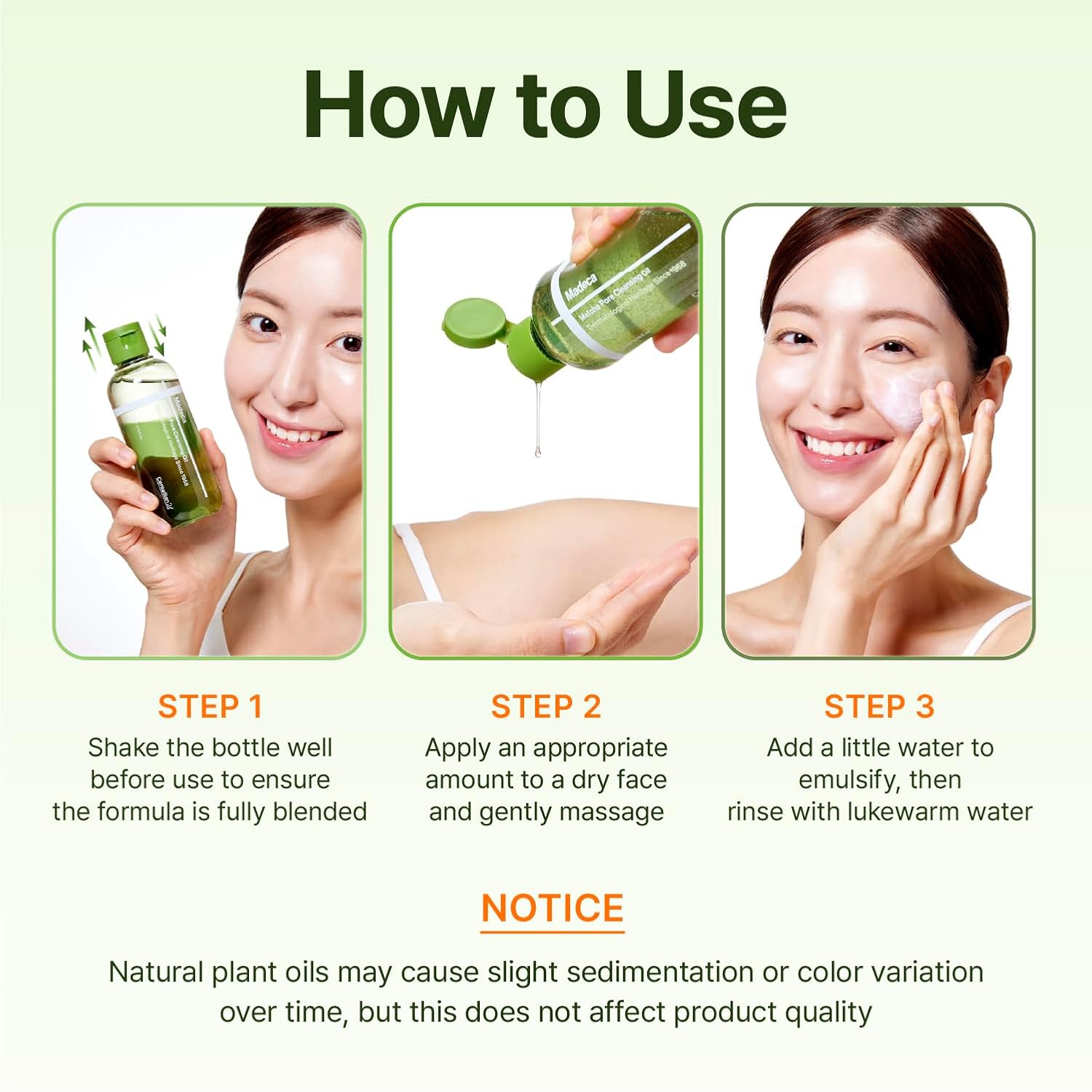 Centellian24 Madeca Matcha Pore Cleansing Oil 200mL