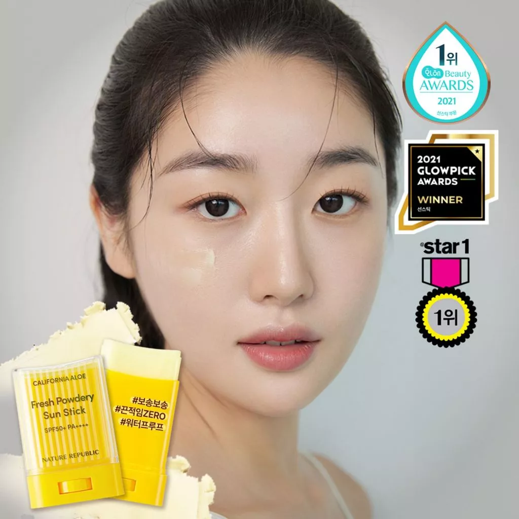 Nature Republic California Aloe Fresh Powdery Sun Stick Spf50+Pa++++